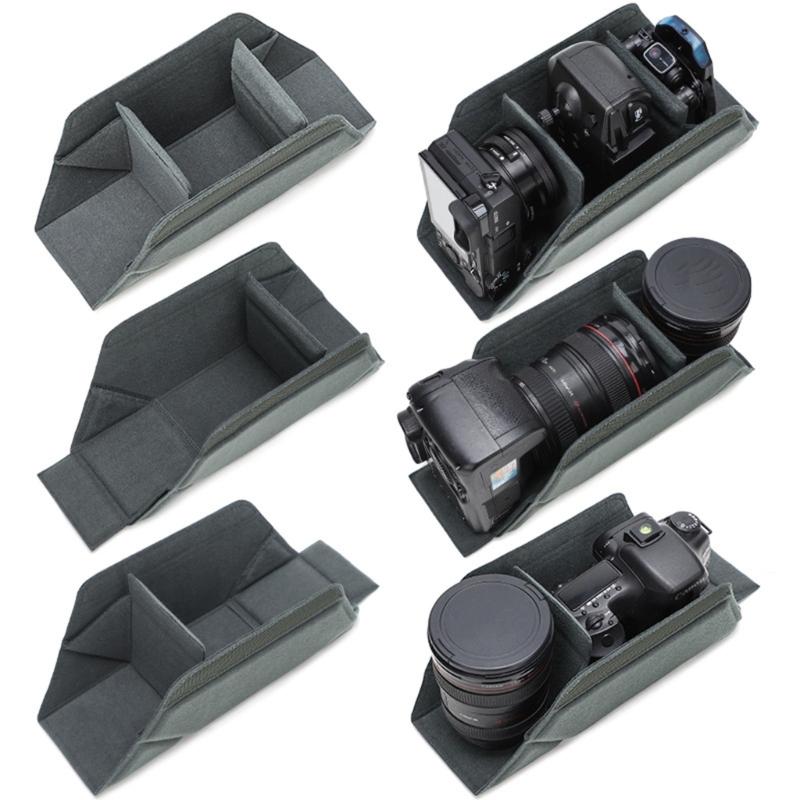 Регулируемый внутренний органайзер-куб для камеры Мягкая подкладка Складная конструкция Противоударная защита для зеркальной аппаратуры