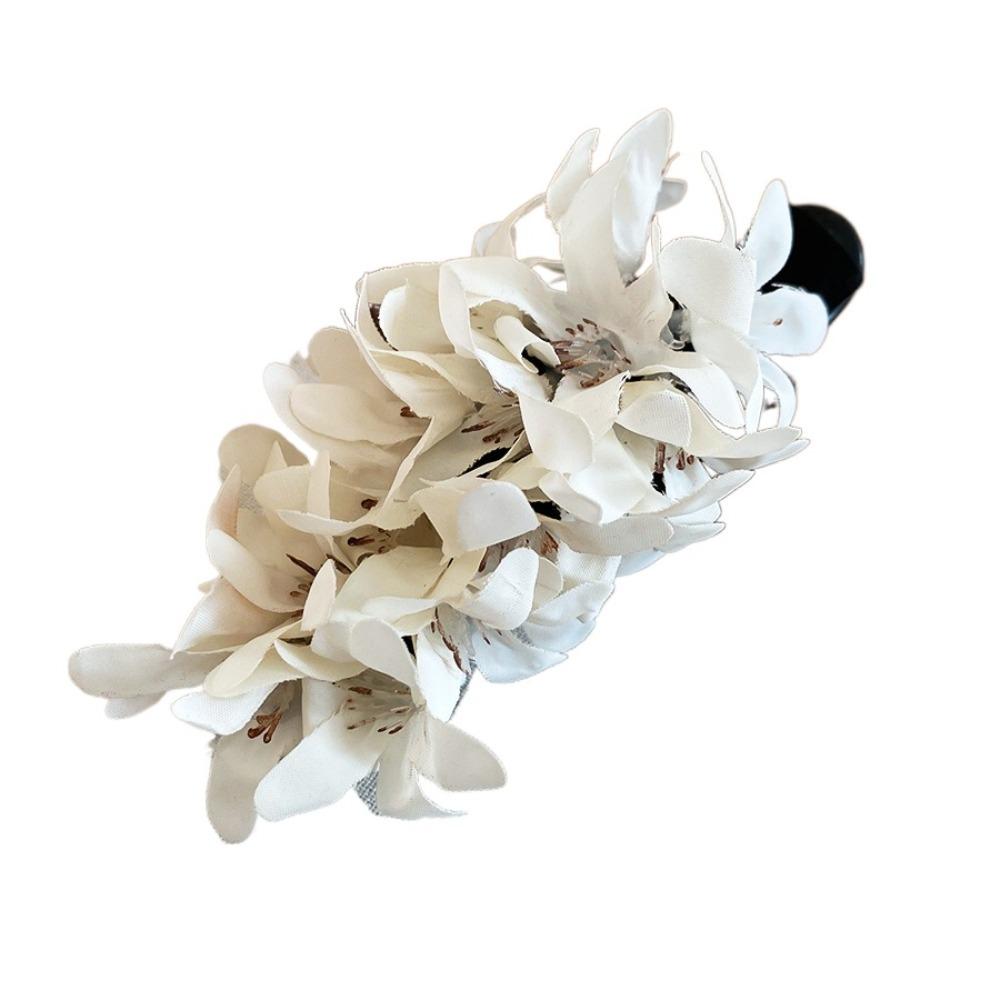 Colorful Hanfu Hair Clip Cloth Ponytail Holder Sweet Flower Hairpin Girls