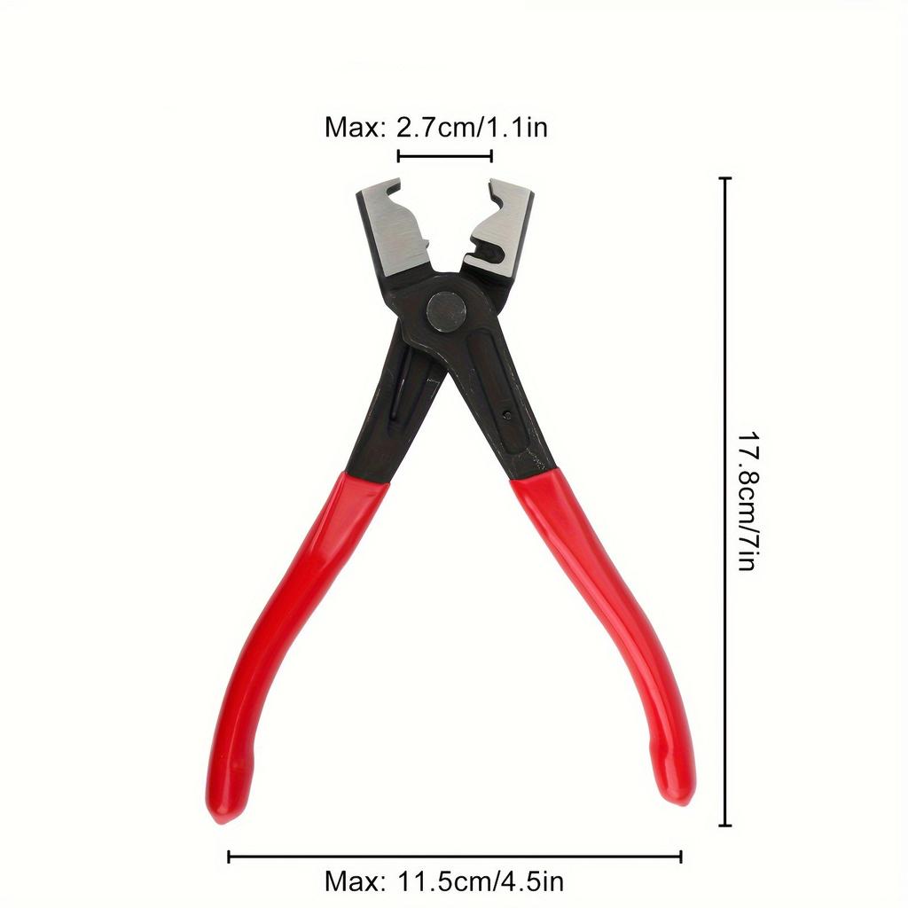 Hose Clamp Pliers, Heavy Duty Auto Clip Removal Tool for Car AC Repair & Motorcycle, R Type Handheld with Vise Pipe Clamp Kit