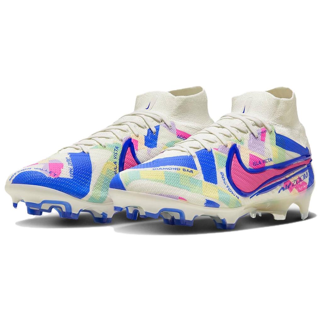Nike Zoom Mercurial Superfly 9 Elite SE FG SoCal Pack Мужские кроссовки Cream Sail Racer-Blue FZ8372-100