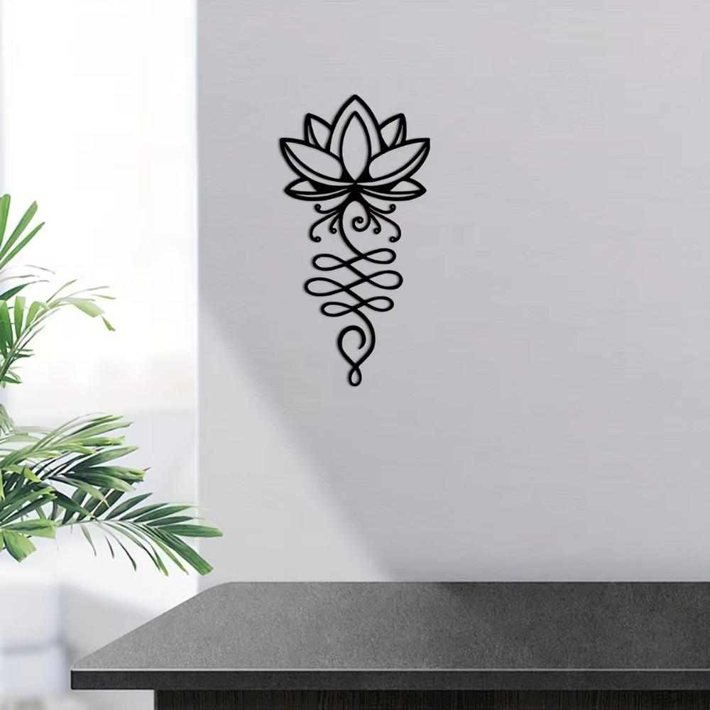 Металлическое настенное искусство, духовное буддийское символическое украшение, элегантное настенное украшение для новоселья и домашнего декора, уникальное металлическое настенное искусство