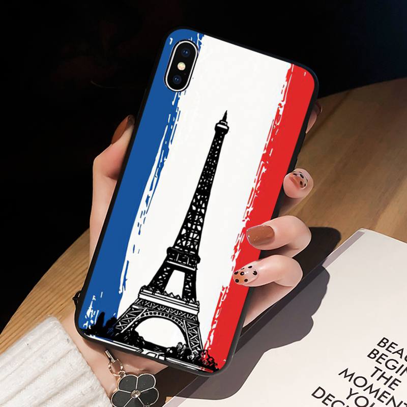 Чехол для телефона с французским флагом для iPhone 11 12 Mini 13 Pro XS Max X 8 7 6s Plus 5 SE XR