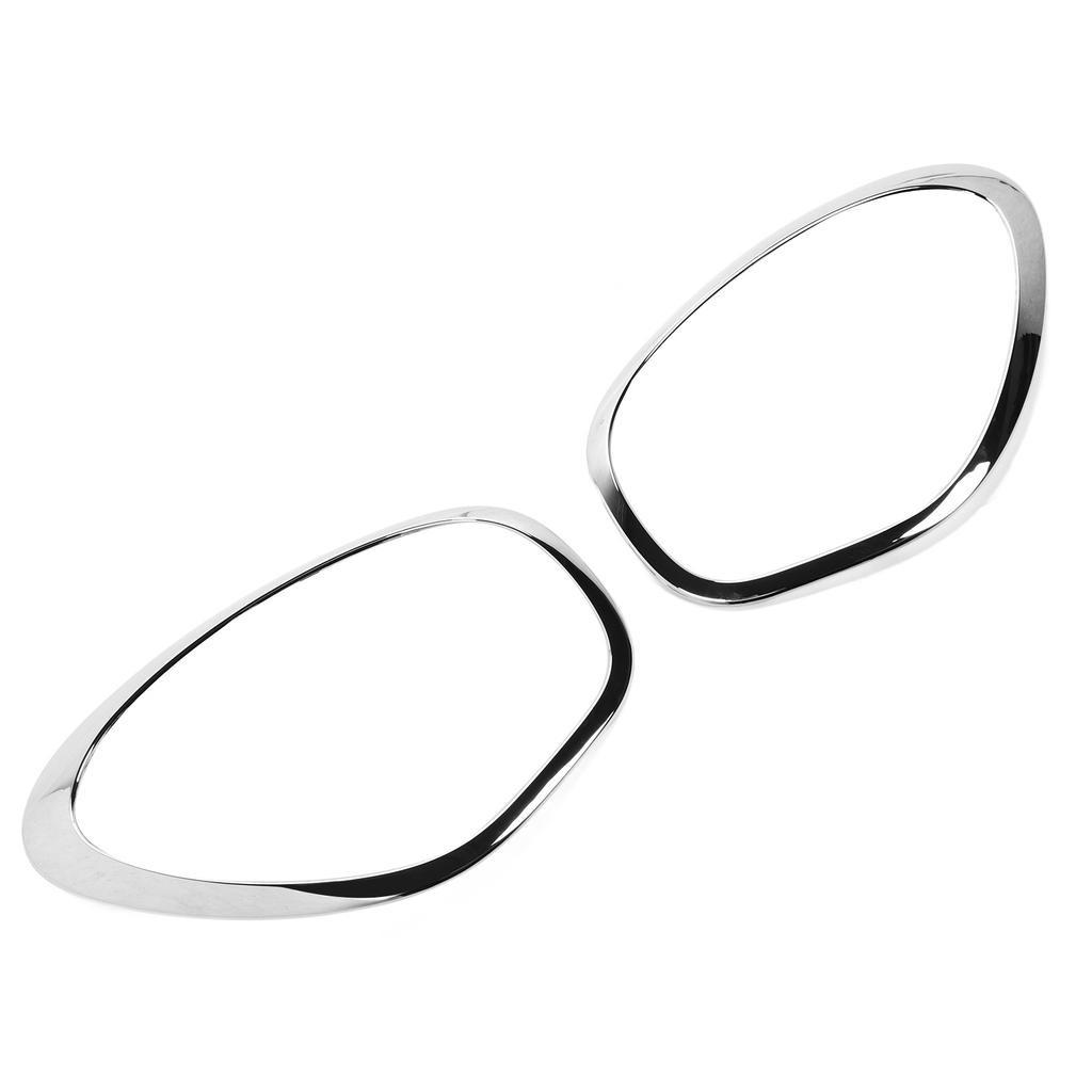 2pcs Headlight Ring Trim Bezel ABS Chrome Left Right Scratch Resistant Replacement for Cooper R60