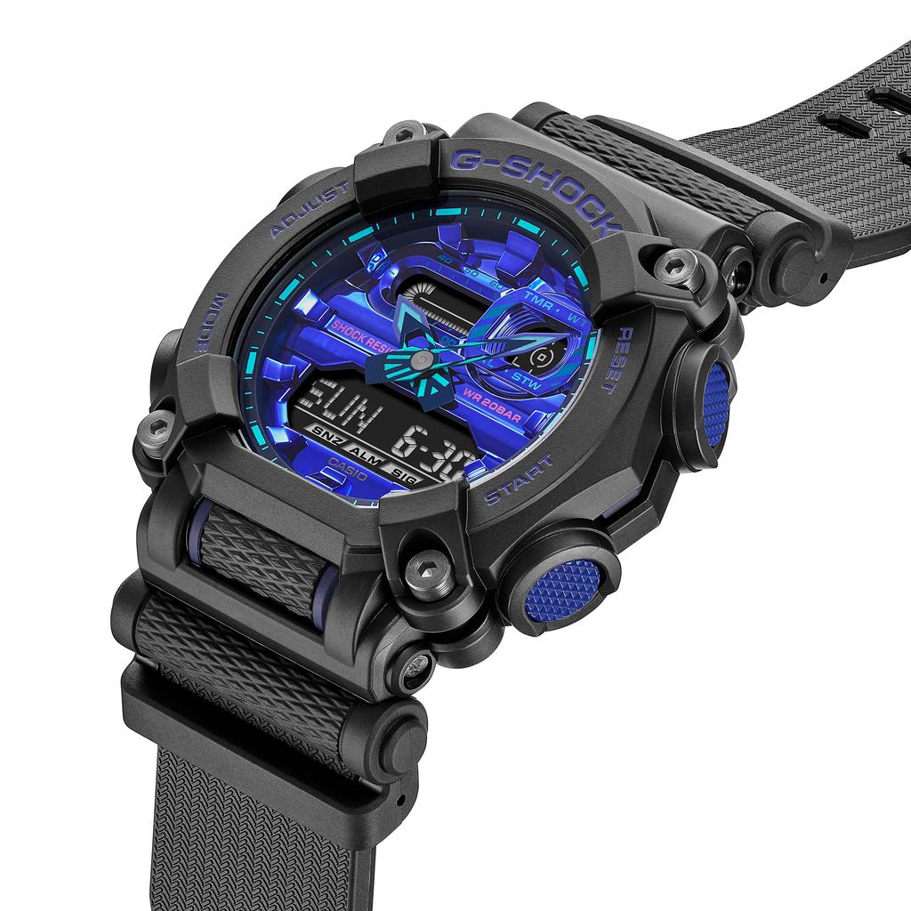 Casio Men's Resin 200M Water Resistant Analog Shock Resistant Quartz Watch GA-900VB-1A