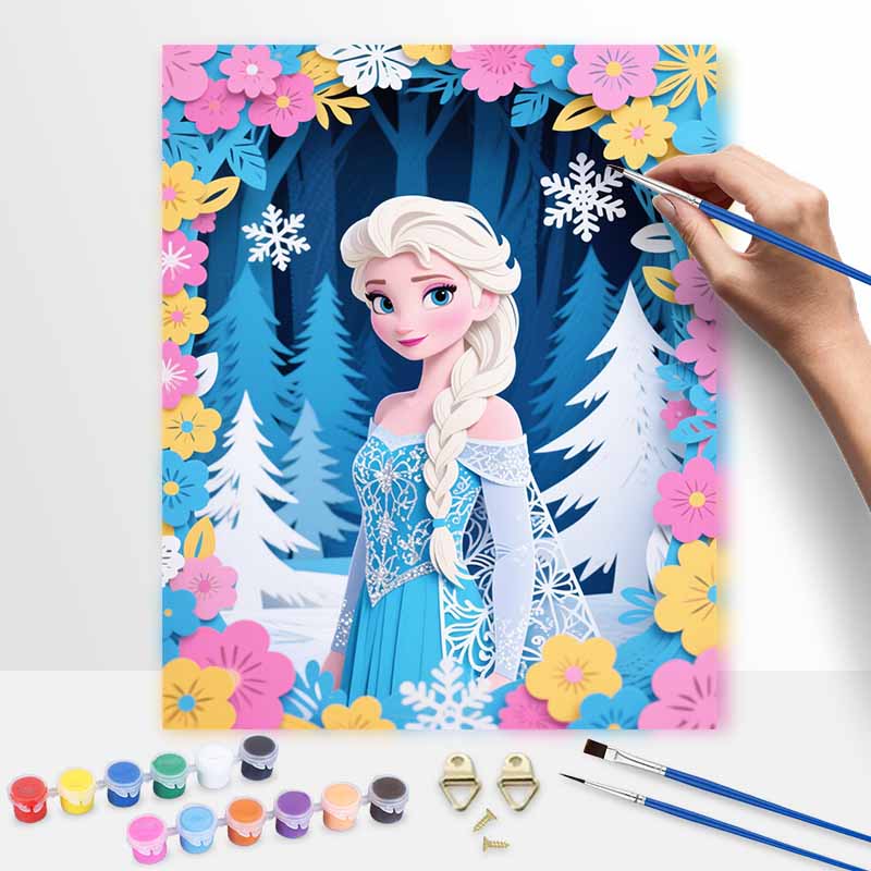 Disney Ледяная королева масляная живопись ручная роспись набор для рисования раскрашивание painting ручная работа DIY украшение дома подарок