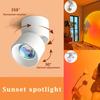 Светодиодный проекционный светильник Downlight Sunset Lamp 110 В-220 В COB, встраиваемый точечный светильник для спальни, домашнего декора, потолочный светодиодный точечный светильник