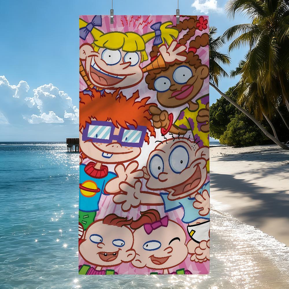 Мультяшное полотенце R-Rugrats Быстросохнущие пляжные полотенца подходят для бассейнов, кемпинга, йоги и спортзала