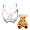 Sears Color Changing Glass Tumbler Birthstone Color Crystal June Blue Moonstone Teddy Bear Plush Brown Teddy [Sears] Sh84-0001-tdt-01-b-06