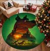 Scooby Pattern Round Rug, Indoor/Outdoor Mat, for Picnic, Gameroom, Bedroom, Office, Living Room, Home Decor Carpet, Birthday Gift