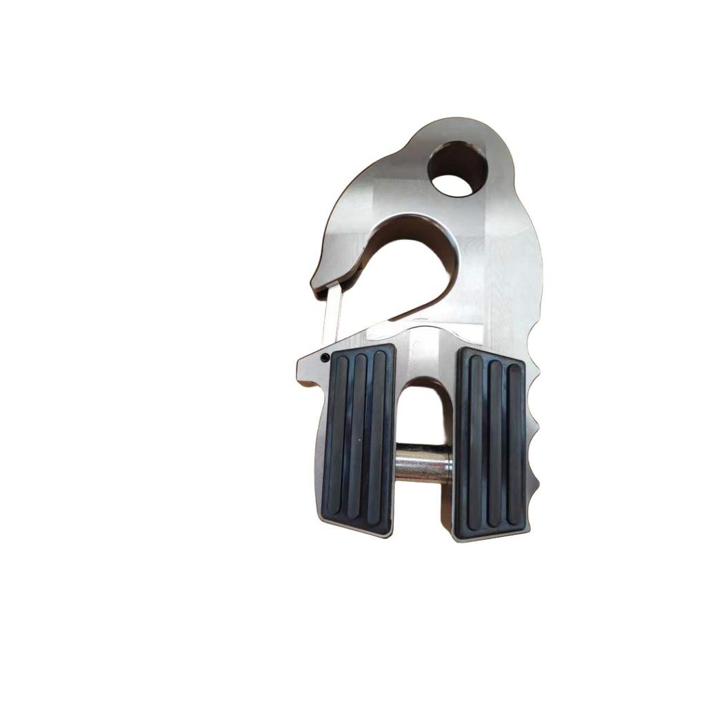 Flat Winch Shackle Recovery Hook 30,000LB Mount Assembly Tow Haul ATV UTV w/Iron Pin & Rubber Guard Universal Fit
