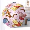 Winnie the Pooh, Valentine's Day Themed Automatic Opening and Closing Umbrella, Brightly Colored 8-rib Portable Umbrella, Suitable for Men a