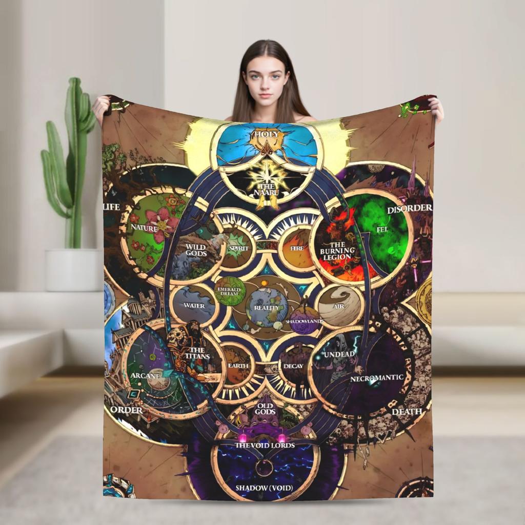 Soft Blanket Camping World of Warcraft Game Bedding Throws Flannel Bedspread For Couch Chair Sofa Bed Fluffy Sofa Bed Cover