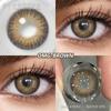 1 пара мягких натуральных коричневых линз для глаз с серыми зрачками, косметические зеленые контактные линзы на год