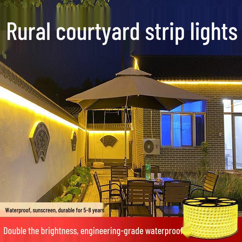 Outdoor Waterproof LED Solar Strip Lights: Super Bright, Soft Lighting for Garden and Courtyard
