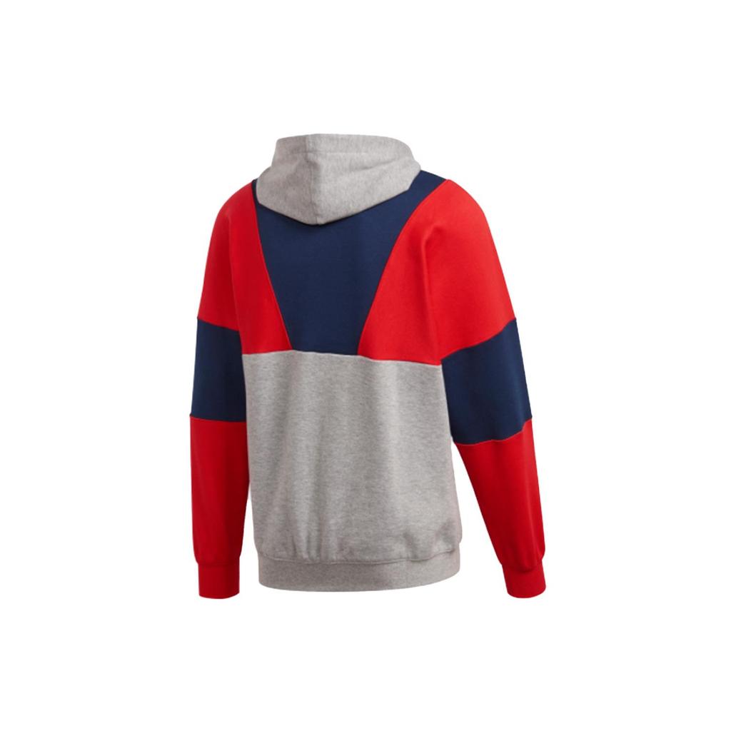 Adidas Originals Hoody Colorblock Sweatshirts Men's Gray Red Blue Hooded Moderate Regular FM2207