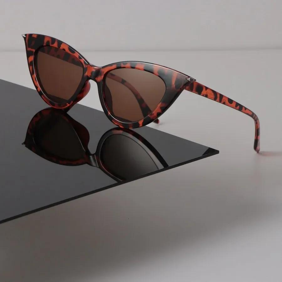 Роскошные солнцезащитные очки «кошачий глаз» для женщин и мужчин, крутой брендовый дизайнерский зеркальный солнцезащитный аксессуар, женский, мужской, маленькая оправа