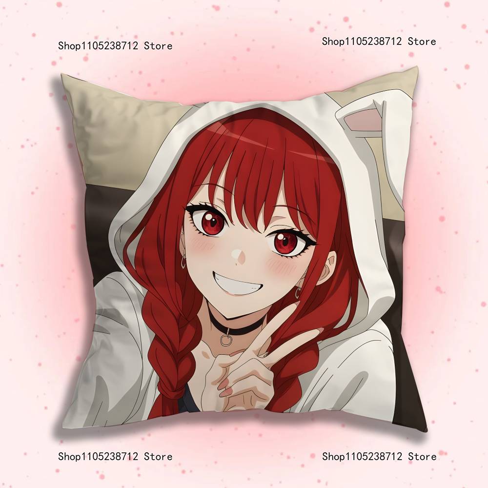 A-Akane L-Lize Virtual Singer Pillow Case Plush Fabric Soft Pillowcase Double Sided Print Sofa Cushion Cover Throw