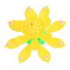 Musical Candle - Lotus Flower - Yellow - Birthday Decoration - 8 Small Candles - Indoor