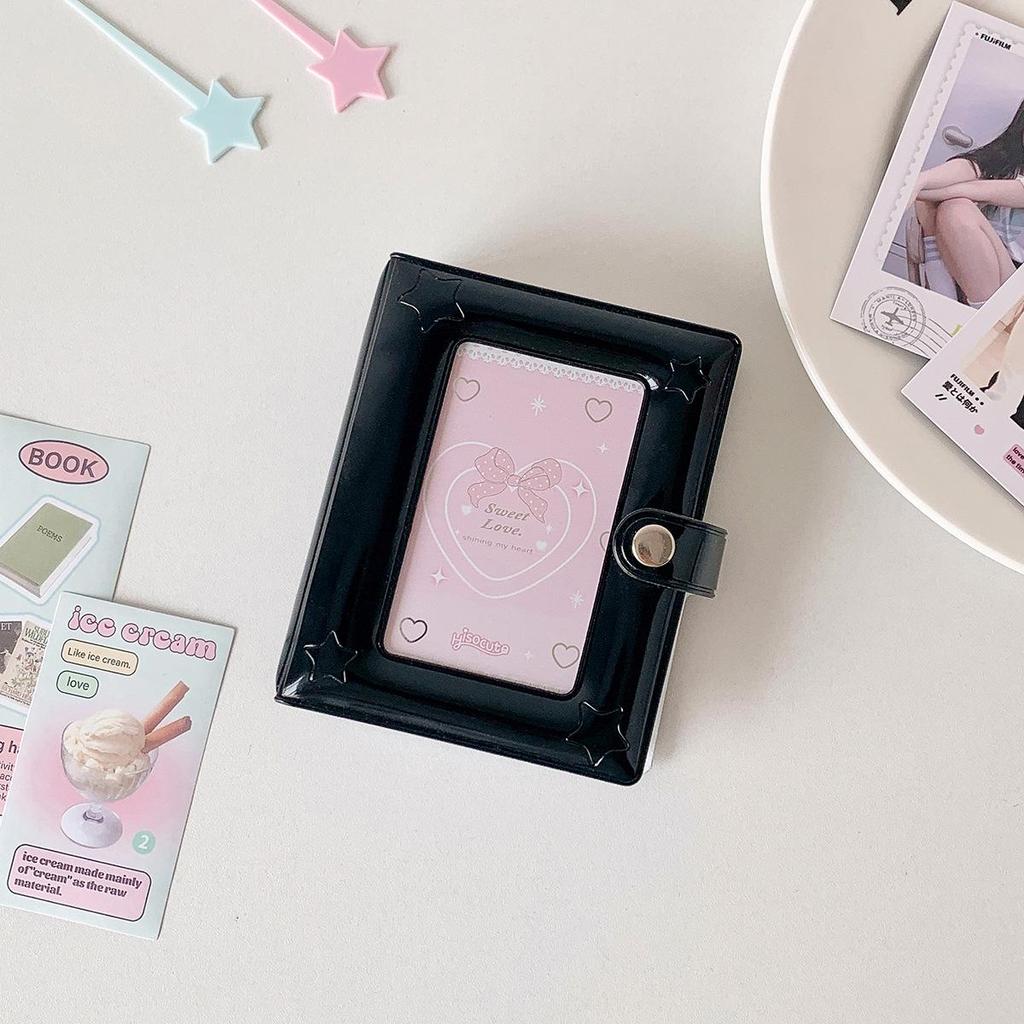 Фотоальбом Hisocute Star 3 дюйма с кнопкой-застежкой и держателем для карт Polaroid и карт студенческих кумиров