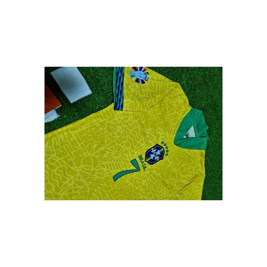 Комплект из 4 детских футболок Vini Jr нового сезона Бразилия 2024/25 г.
