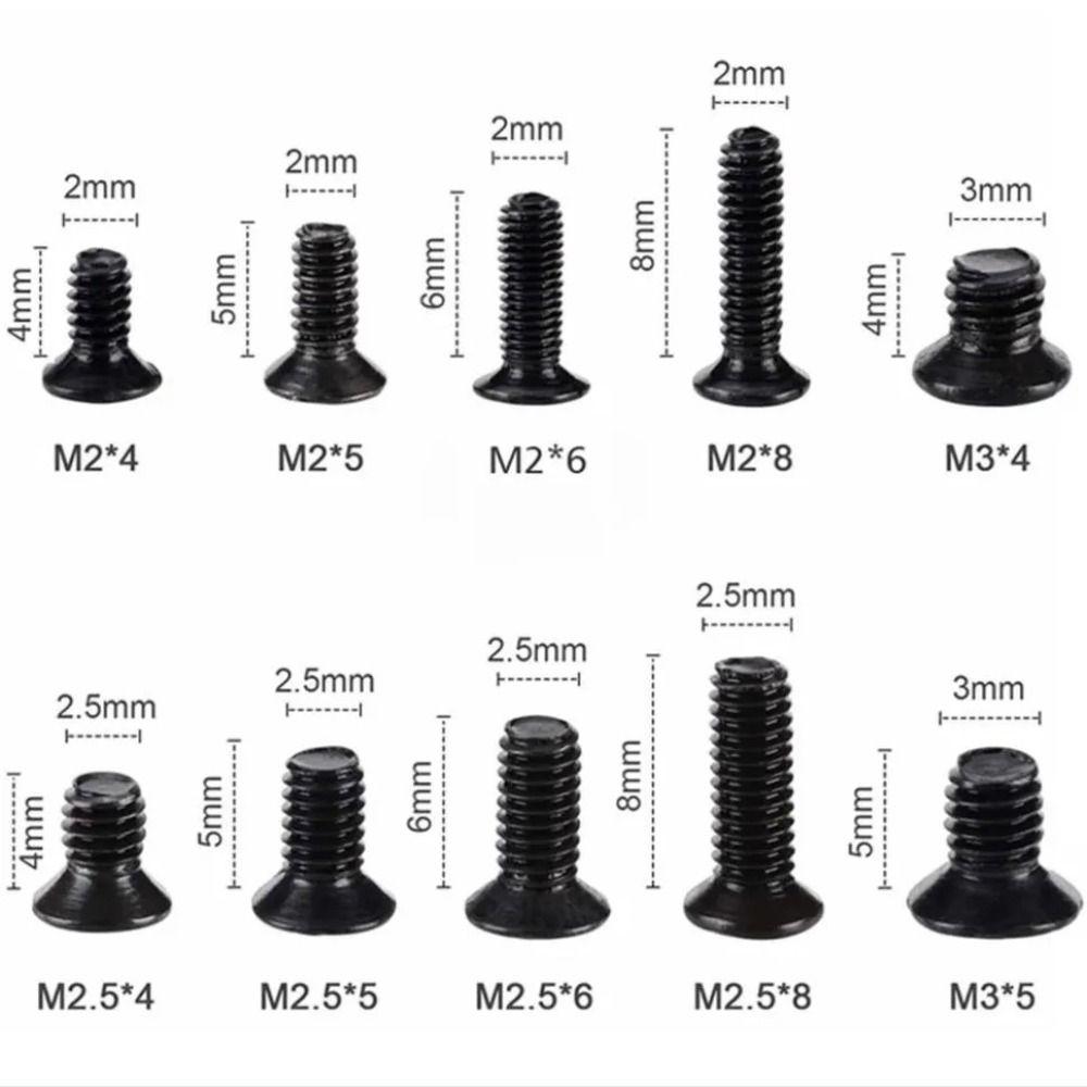 M3 Size Laptop Repair Screws Set M2.5 Size Self-Tapping Screws Assortment Notebook Repair
