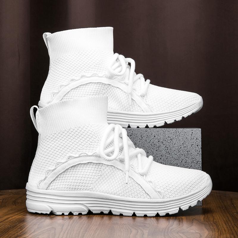 Mens Running Shoes Big Size Mesh Lightweight Outdoor Sports Casual Walking Shoes Lace-up Comfortable Breathable Sneakers Man