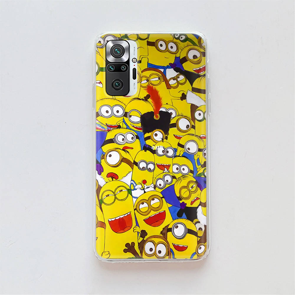 Прозрачный чехол для Samsung A04 A14 A23 A34 A54 M23 M33 M52 M53 Realme Narzo 50 50I 50a Prime C35 C55 C30S 10 9 Pro M-77 Миньоны мультфильм