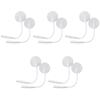 10 Pcs White 1in Round Reusable Electrodes Replacement for Tens EMS Massager