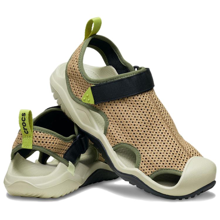 Crocs Сандалии с сетчатой стелькой Swiftwater Mesh Deck Sandal Sepia Мужские 211095-2EY