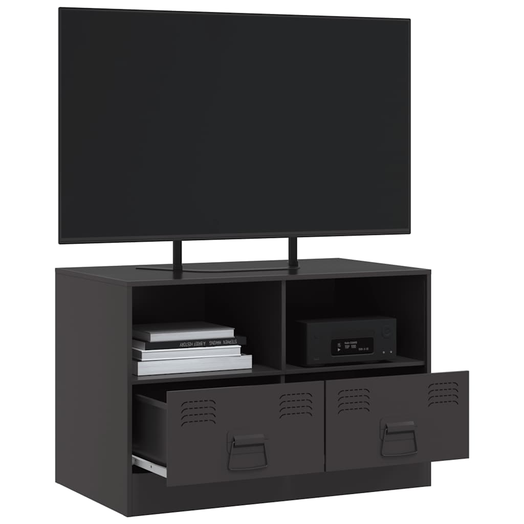 Vidaxl Szafka Pod Telewizor, Czarna, 67X39X44 Cm, Stalowa