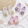 Summer Infant Girls Canvas Shoes First Walkers Sweet Princess Shoes Floral Print Soft-sole Learning Walking Shoes