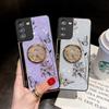 Samsung Note20Ultra Butterfly Ring Stand Phone Case S25 Mirror Water Diamond Anti-drop Protective Case