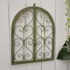 Романтический металлический настенный декор Винтажная рама фальш-окна Искусство с арочным дизайном для украшения спальни, двора