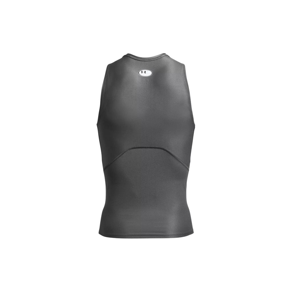 Under Armour UA Iso-Chill Letter Logo Print Slim Fit Dry Comfortable Breathable Sleeveless Tank Top Men Tank Tops Dark-Gray 1365225-025