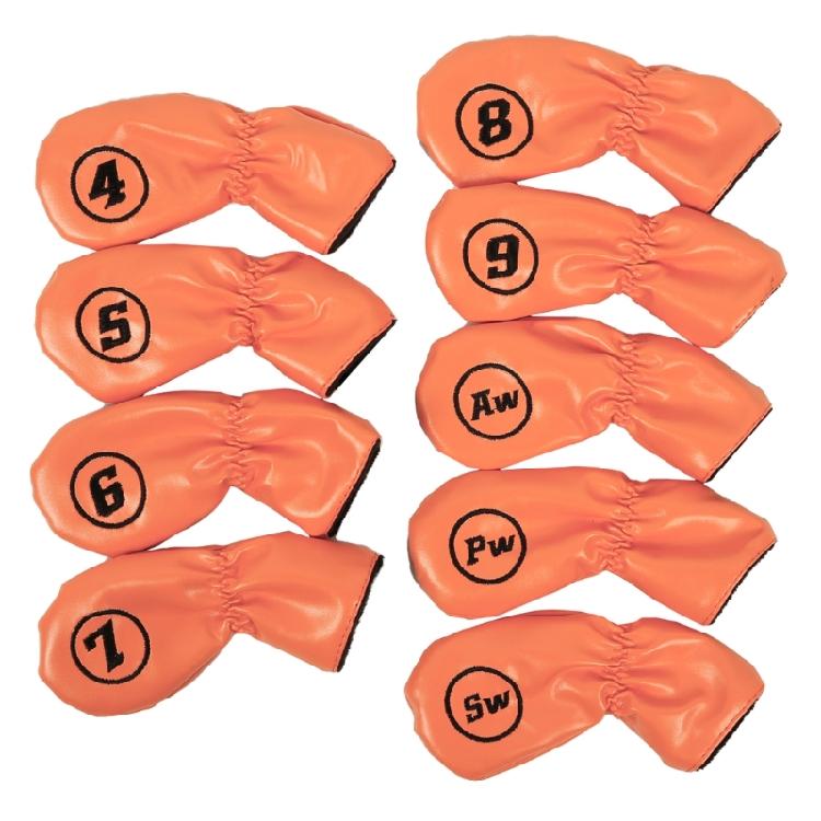 9 шт. Чехлы на головки клюшек для гольфа Подходят для большинства брендов Гольф PU Кожа Железо Водонепроницаемые Чехлы на головки клюшек для гольфа Чехлы на головки железа для гольфа