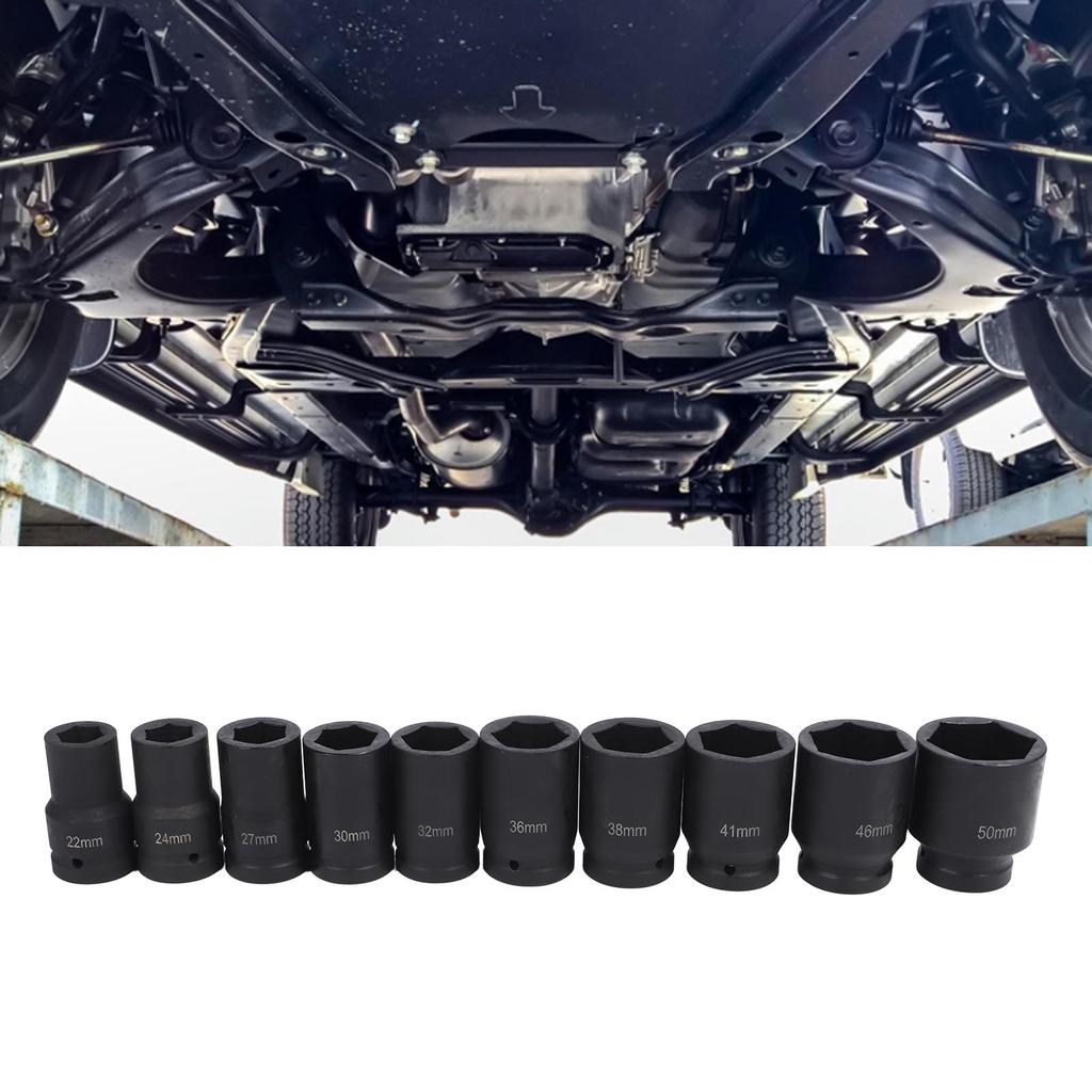 Set 1in Drive Deep Impact Socket Heavy Duty Impact Socket Set with Iron Storage Box 1in Drive Master Impact Socket Set