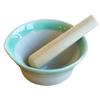 Nichi Nichi Tools and Stick Set for Sesame Grinding Stylish Sesame Grinder with Grinding and Grinding Power Made In Green Mortar, Pestle, - Non-Slip -