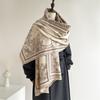 Literary Western Regions Style Jacquard Cashmere Scarf, New Fashion Autumn and Winter Long Scarf, Women's High-end Sense of Cold Shawl