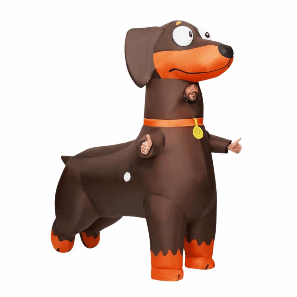 Full Body Jumpsuit Inflatable Sausage Dog Costume Cosplay Sausage Dog Costume Role-playing Props