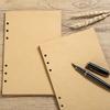 80Sheets Kraft Paper Loose Leaf Paper Horizontal Line/Blank 6-hole Binder Inner Page  Gift