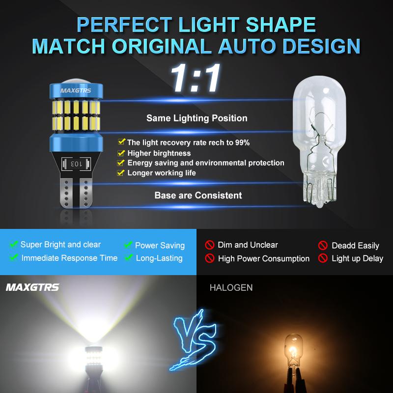 MAXGTRS 2 шт. T15 W16W 921 912 Светодиод 4014+3030 6000K Белый Красный Желтый Светодиод Задний Ход Автомобиля Задний Ход Canbus Поворотник