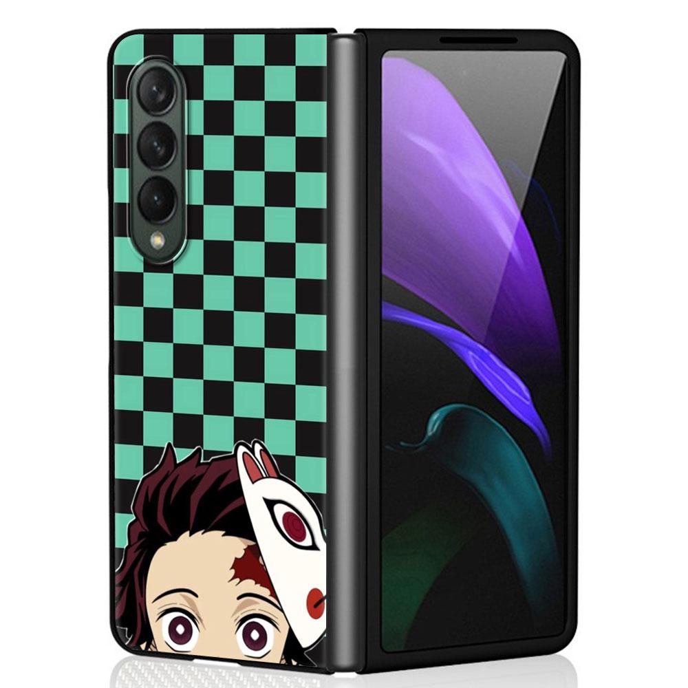 Жесткий чехол для телефона Demon Slayer Cartoon из ПК для Samsung Galaxy ZFold3 Z Fold4 5G ZFold4 Z Fold3 Z Fold 4 Z Fold Print Bag