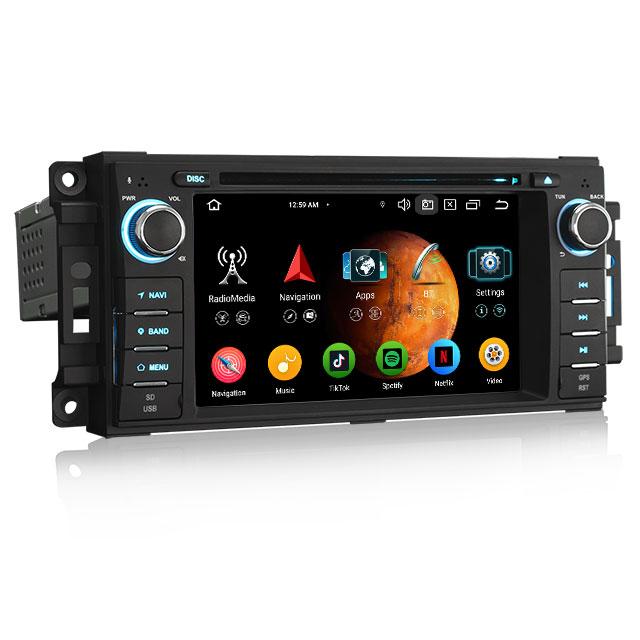 EU STOCK ERISIN ES6762J Android 13.0 4G DAB+ DSP GPS Car DVD Multimedia GPS ForJeep Compass Wrangler Commander Dodge Chrysler