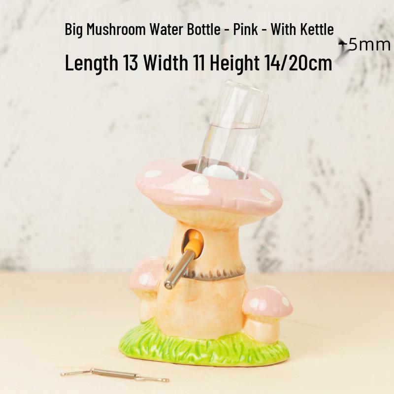 Mushroom Ceramic Burrow: Hamster & Small Pet Cooling Nest
