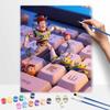 Disney Цифровой набор для рисования маслом Игрушечная история Базз Лайтер Инопланетяне Ручная раскраска Раскрашивание Домашний декор