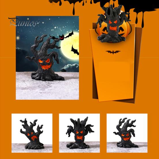 1/4 шт. Хэллоуин жуткое дерево фигурка призрак пень смола статуя скульптура Крытый открытый сад настольное украшение орнамент