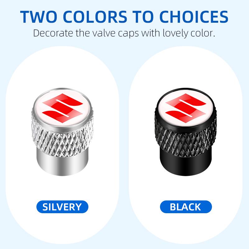Box 4PCS Car Wheel Tire Valve Air Stem Cap Cover For Suzuki ALTO Samurai Grand Vitara Baleno SX4 Swift Jimny IGNIS Accessories