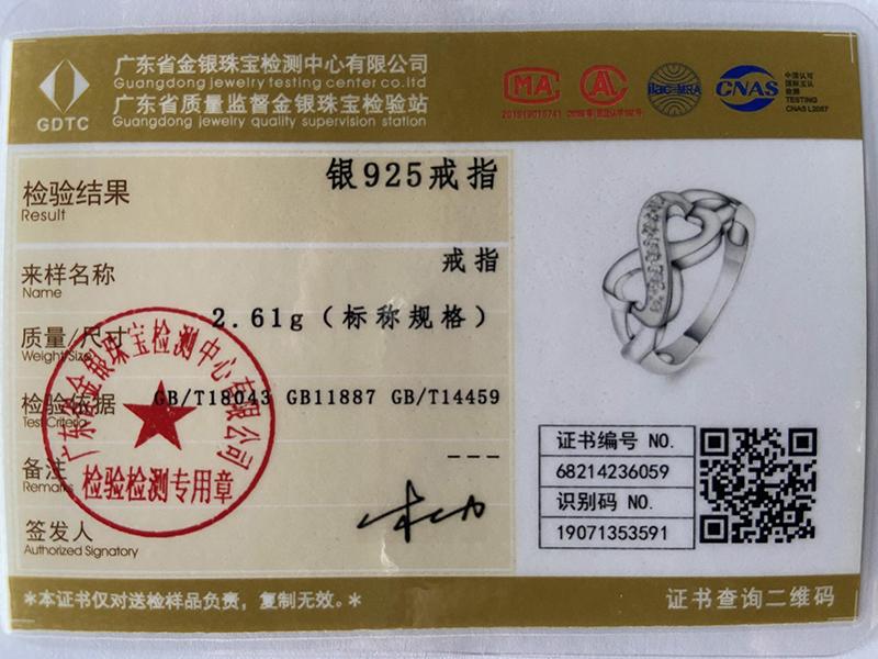 925 Sterling Silver AAA Zircon Heart Ring Jewelry