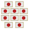 WappenCook JAPAN Японский флаг SS Набор из 10 нашивок, Размер, Золотой,