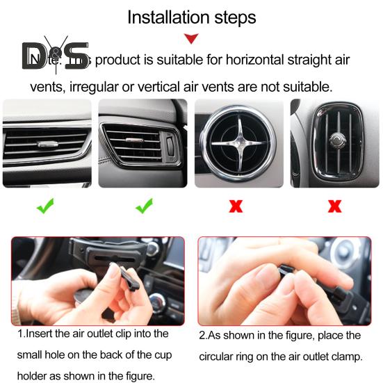 Auto Cup Holder Car Super Large Load Bearing One Handed Pick And Place Air Vent Mount Drink Bottle Holder